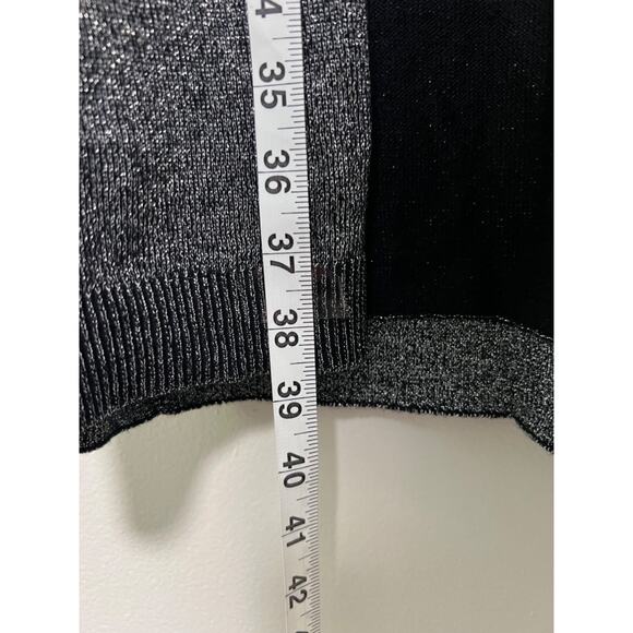 Ann Taylor Metallic Knit Open Front Cardigan Sweater Duster - Picture 10 of 12